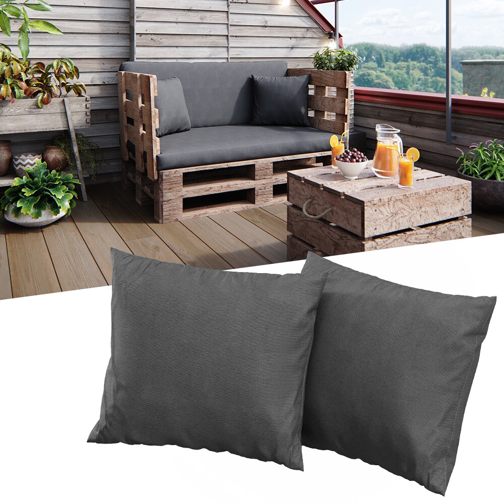 Vicco Loungekissen Palettenkissen Gartenkissen Grau 2er Set Balkonkissen