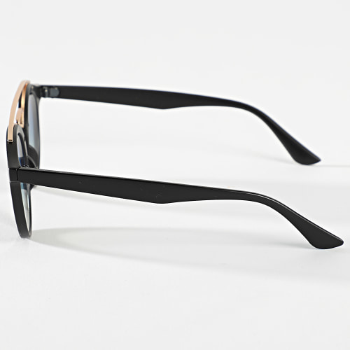 Lunettes De Soleil Noir Dégradé Bleu Jaune