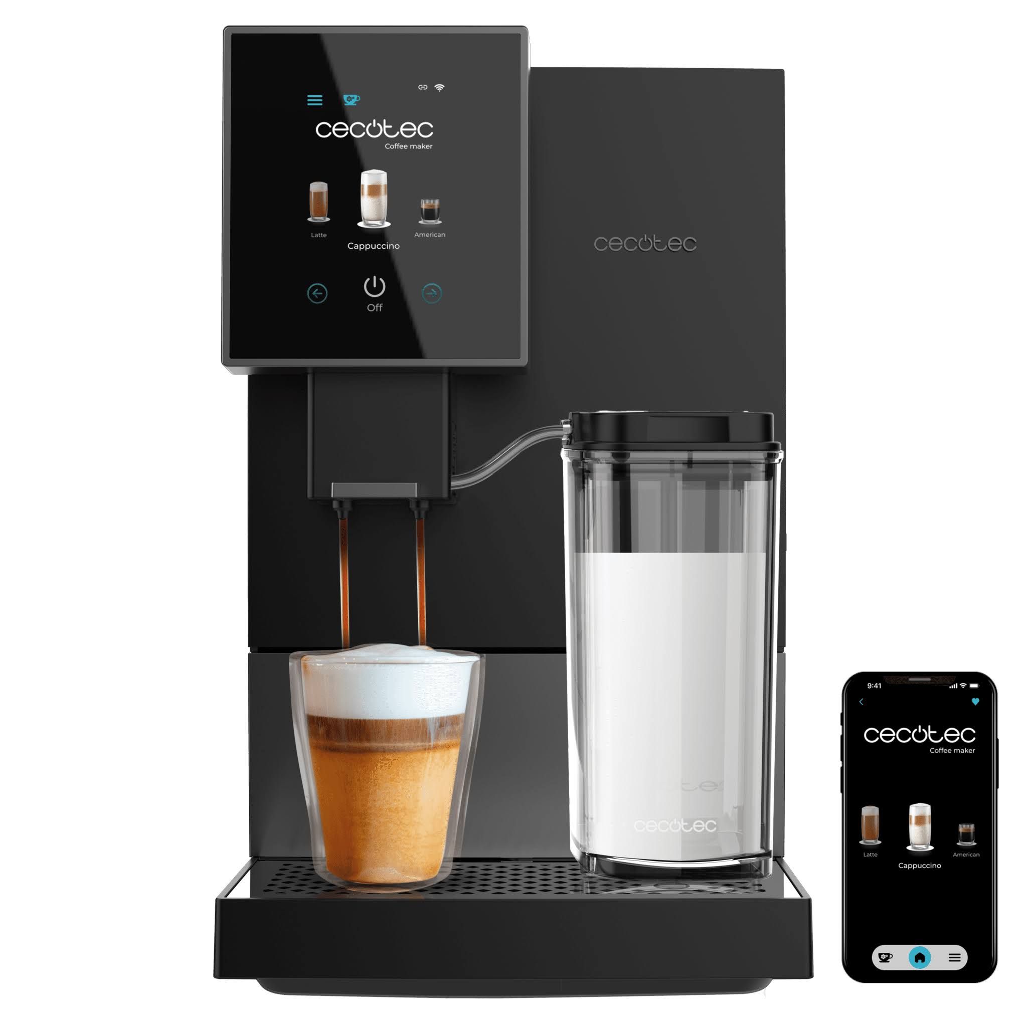 cecotec Cremmaet Compactccino Connected Black Silver kaffeevollautomat
