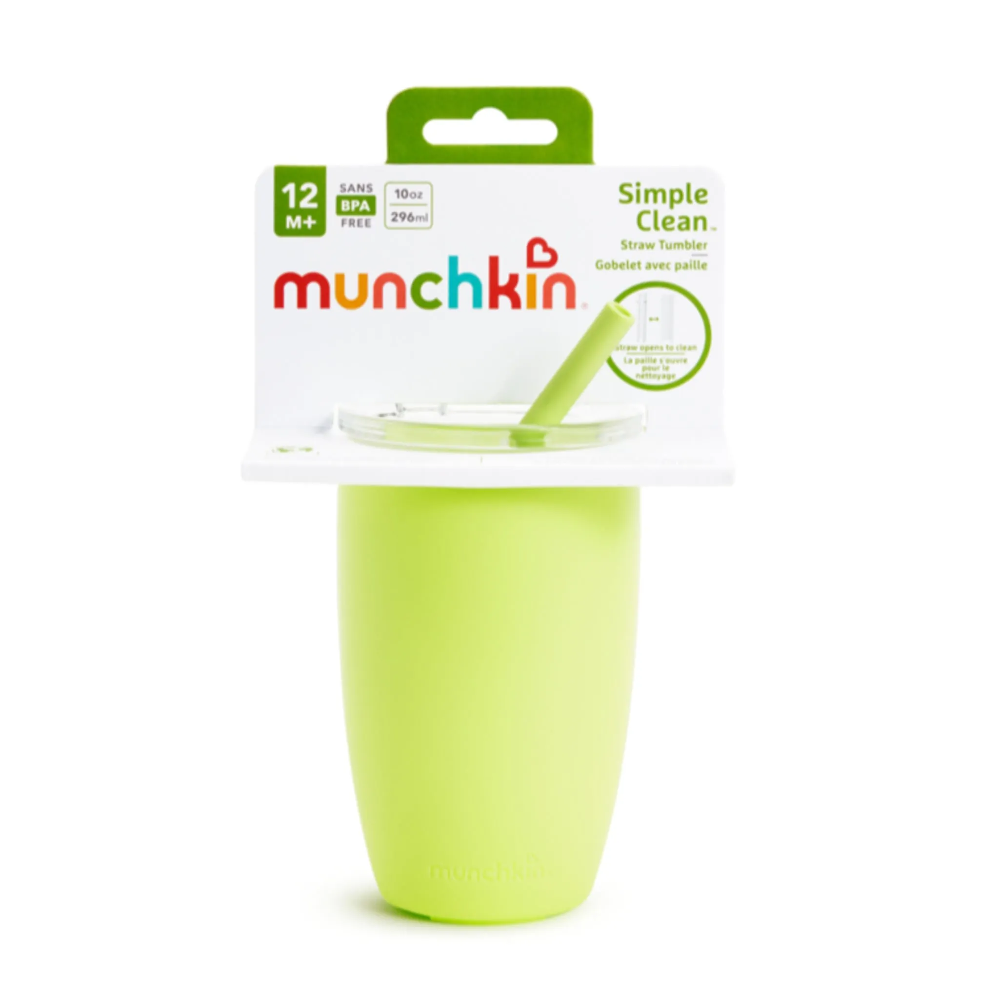 Munchkin Gobelet Simple Clean™ à Paille 10oz - Vert