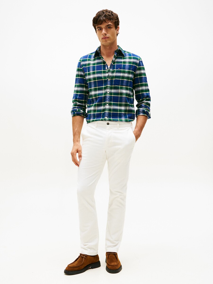 TOMMY HILFIGER<br>Camisa de flanela com estampa xadrez tartan