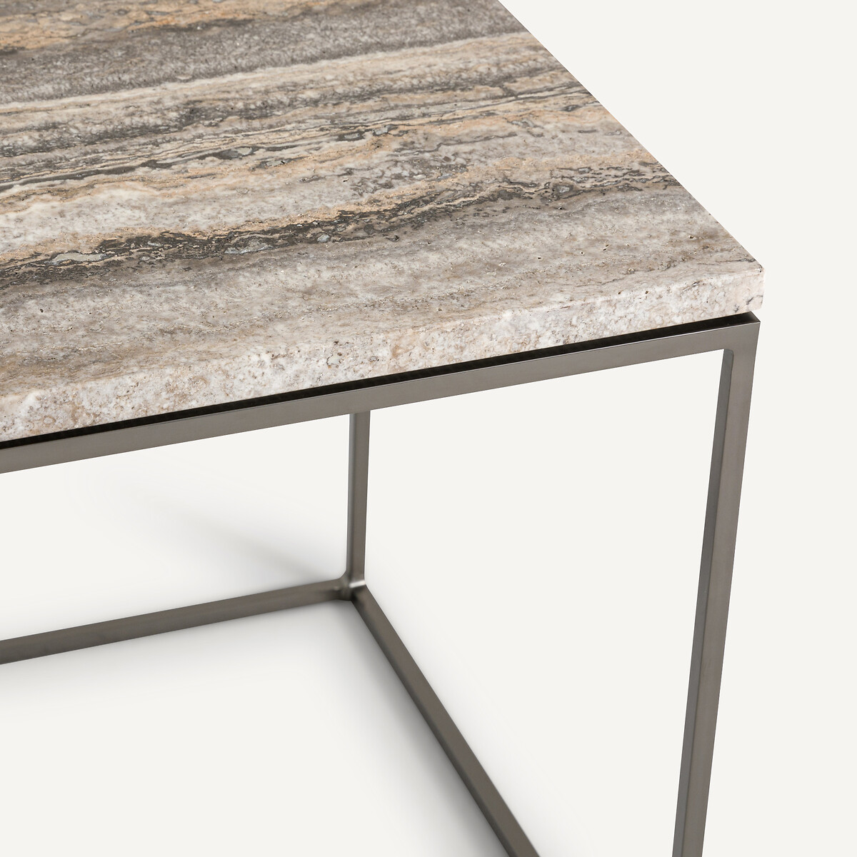 AM.PM<br>Mesa lateral, tampo em travertino, Mahaut