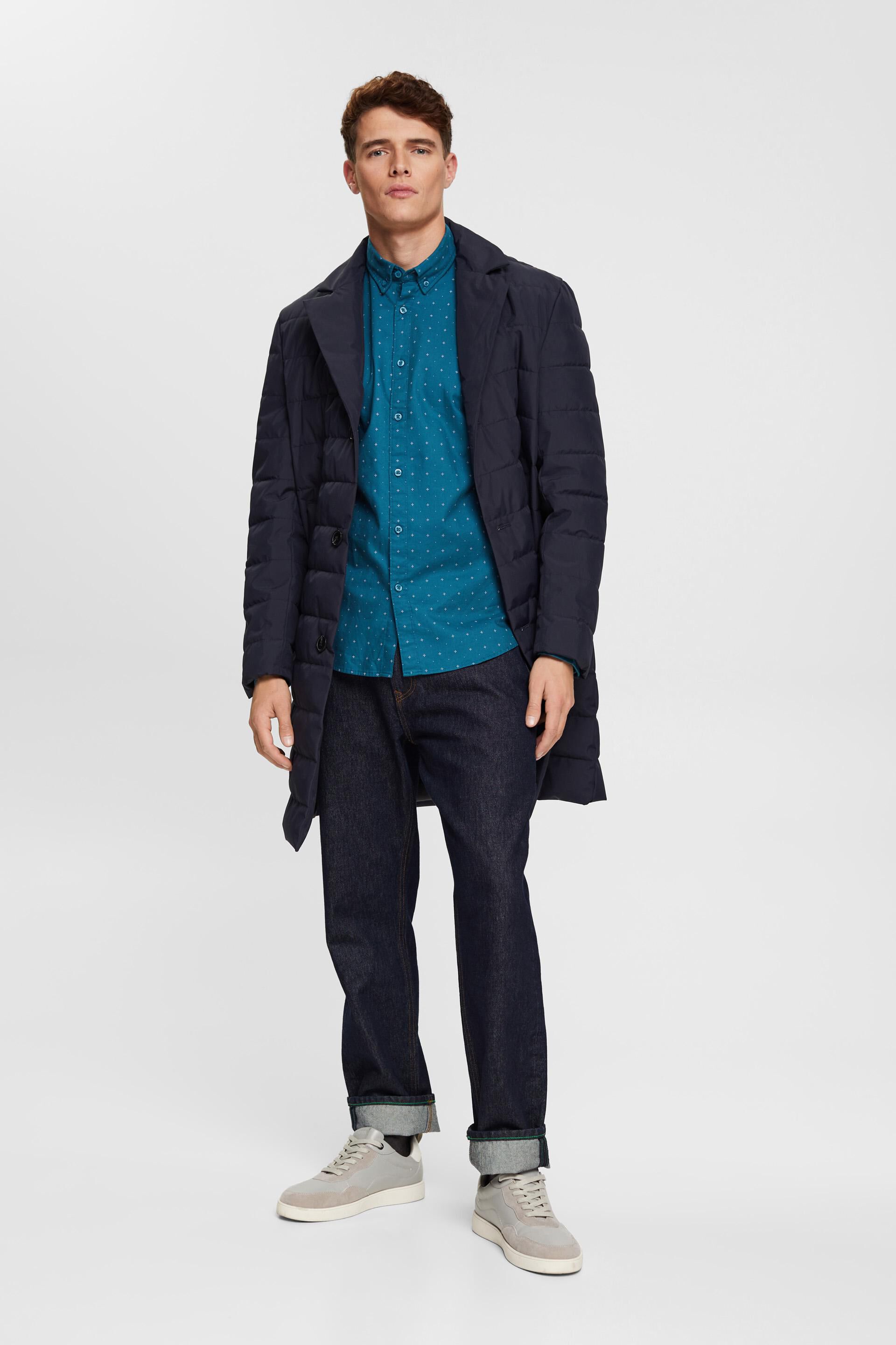 Chemise à col boutonné ornée d’un mini-imprimé