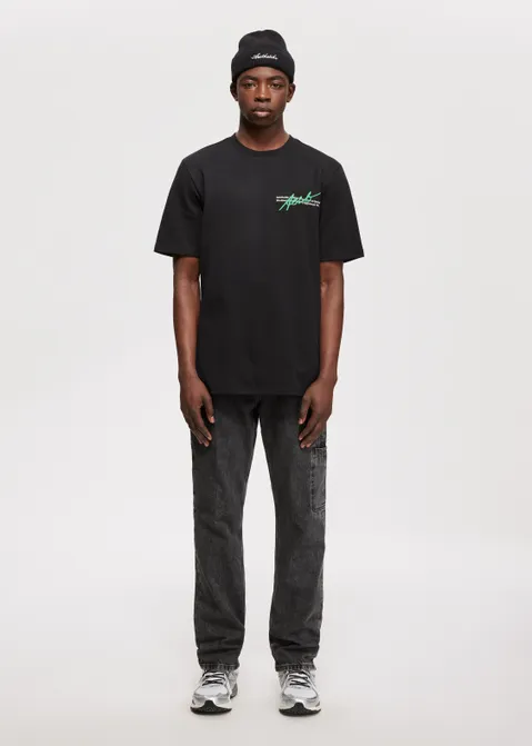 T-shirt met print written zwart (ZWART)
