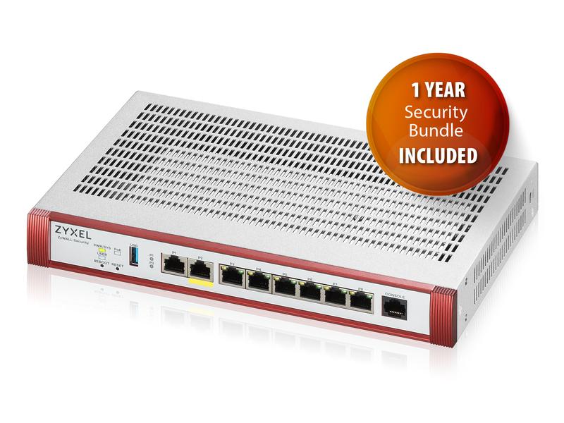 Zyxel Firewall USG Flex 200HP inklusive Security Bundle, 1 Zyxel USG FLEX 200HP – Hochleistungs-Firewall