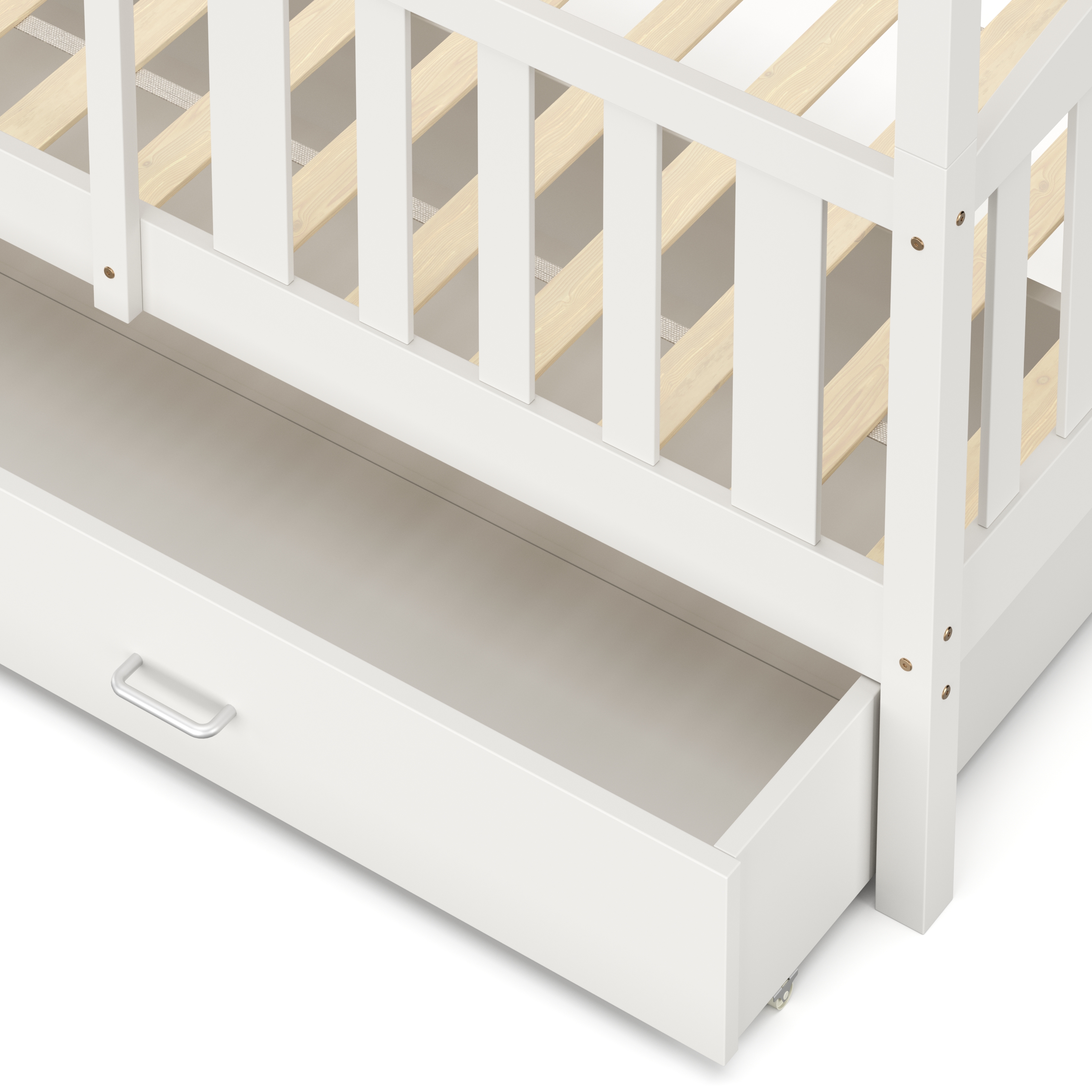 Etagenbett JOHNNY mit Stauraum 80 x 160 cm weiss