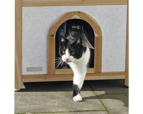 KERBL Tyrol Alpin Buitenkattenhuis 77x59x88 cm naturel