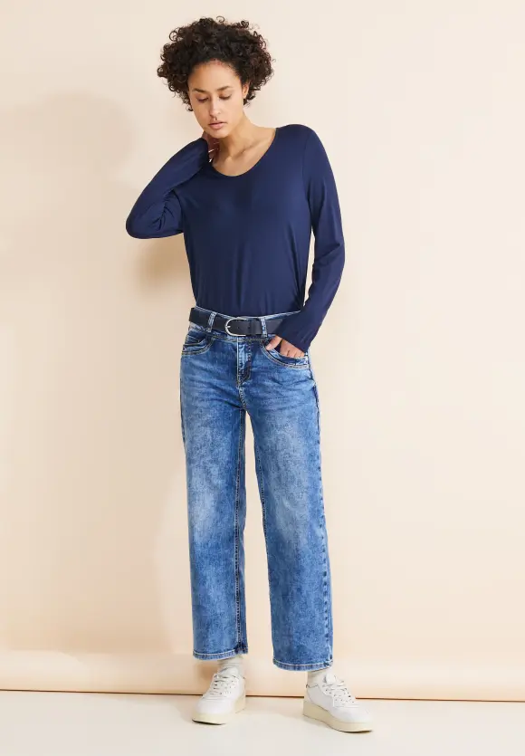 Velours Leder Gürtel - gravity blue