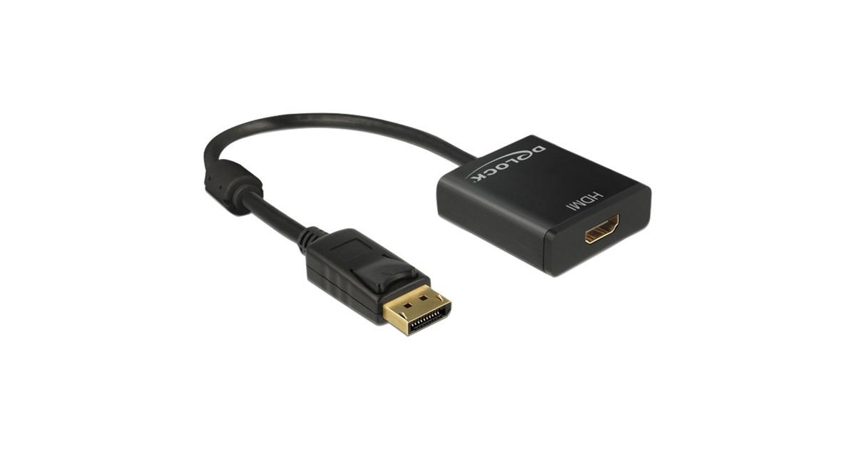 DeLOCKDisplayport > HDMI adapter  (Zwart, 0,2 meter)