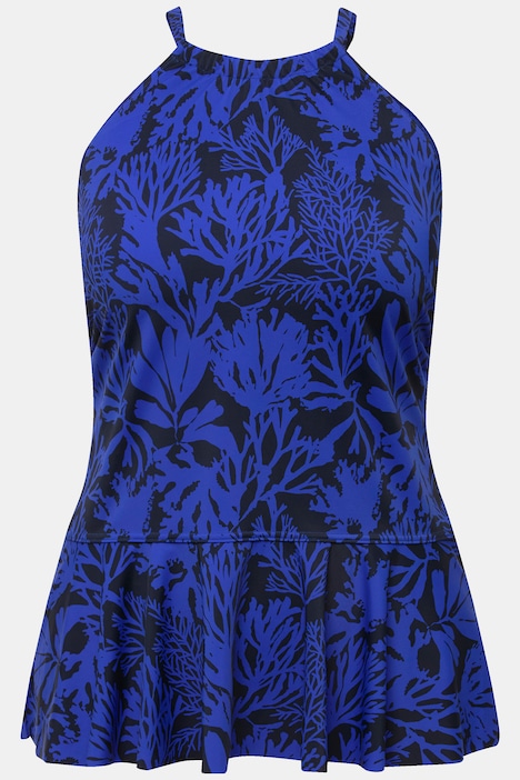 Tankini, Korallen, Schößchen, Softcups, Neckholder-Optik