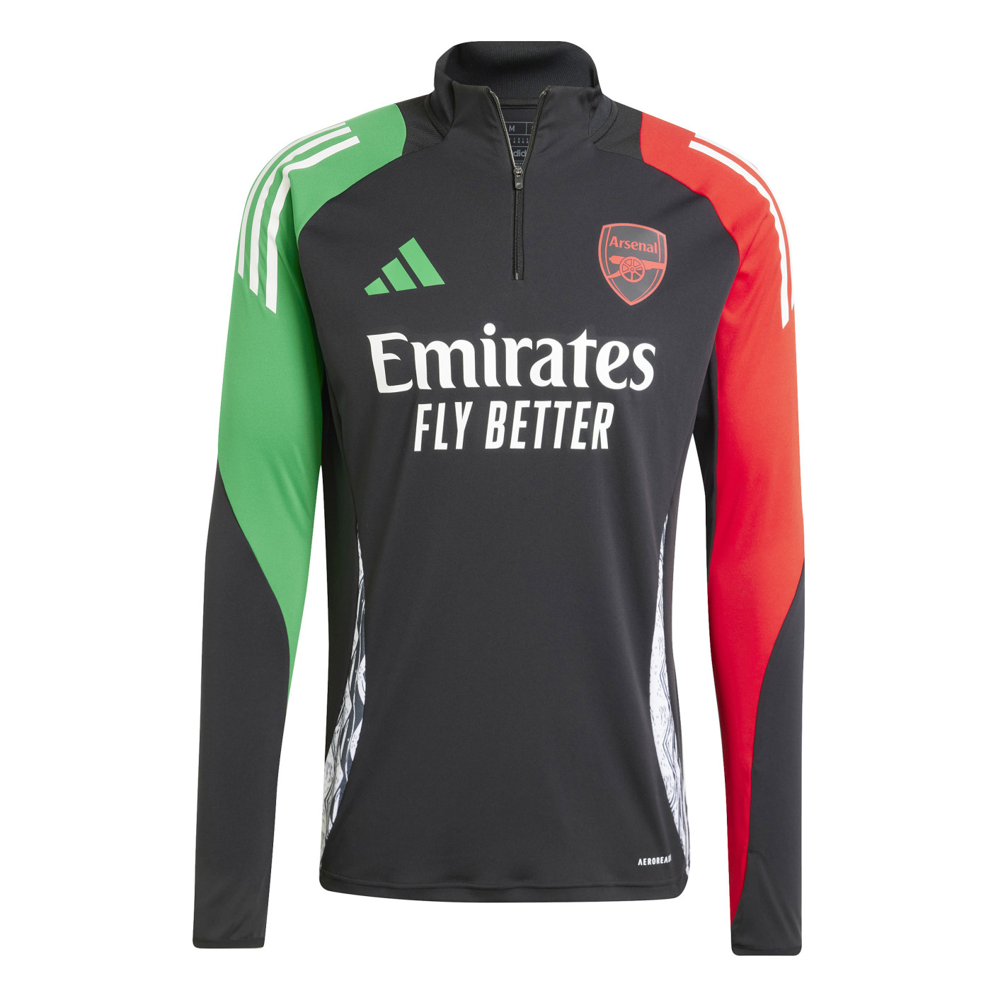 adidas Arsenal Trainingspak 1/4-Zip Europees 2024-2025 Zwart Groen Rood Wit