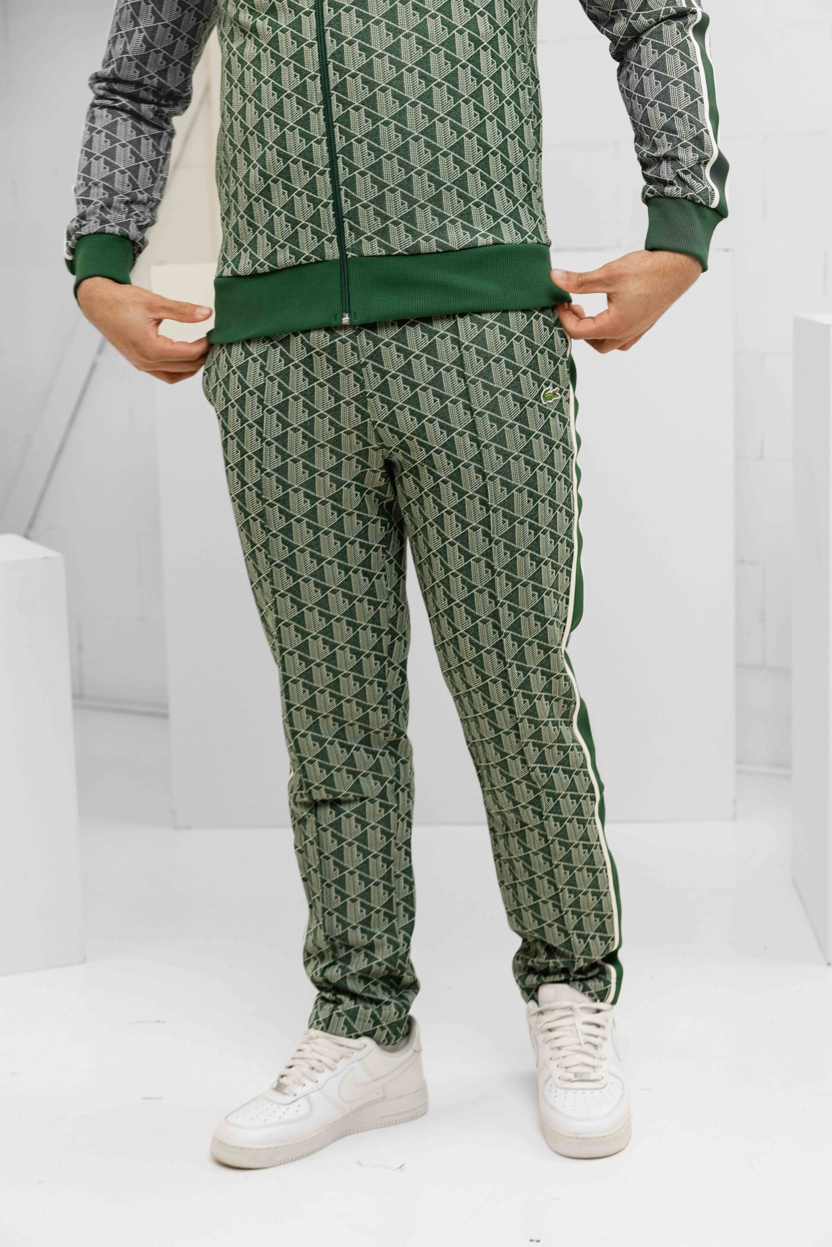 Lacoste Paris Jacquard Trainingspak Heren Groen