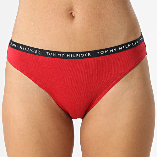 Lot De 3 Culottes Femme Bikini 2828 Bleu Marine Blanc Rouge