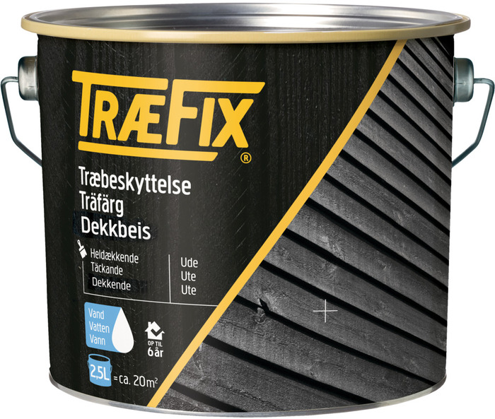 Træbeskyttelse heldækkende sort 2,5 liter - Træfix