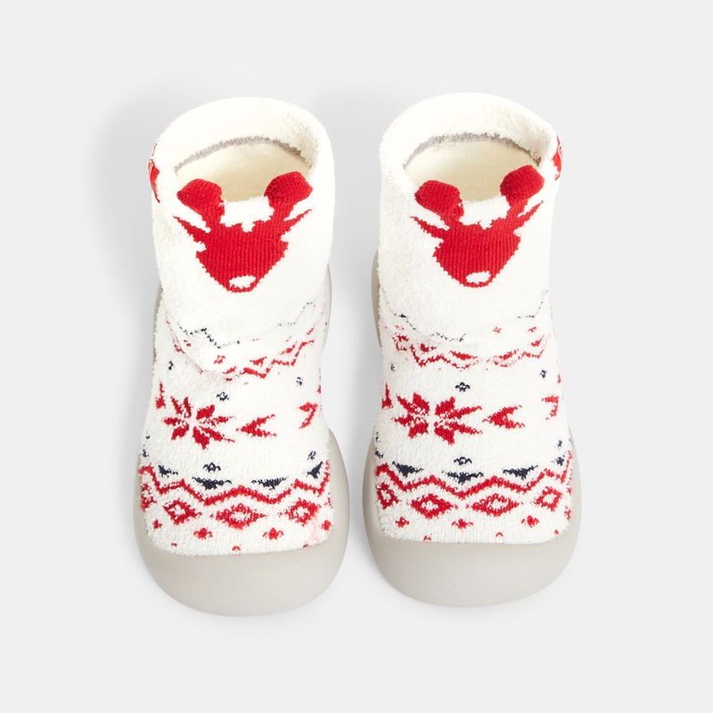 Chausson chaussette élan blanches bébé garçon