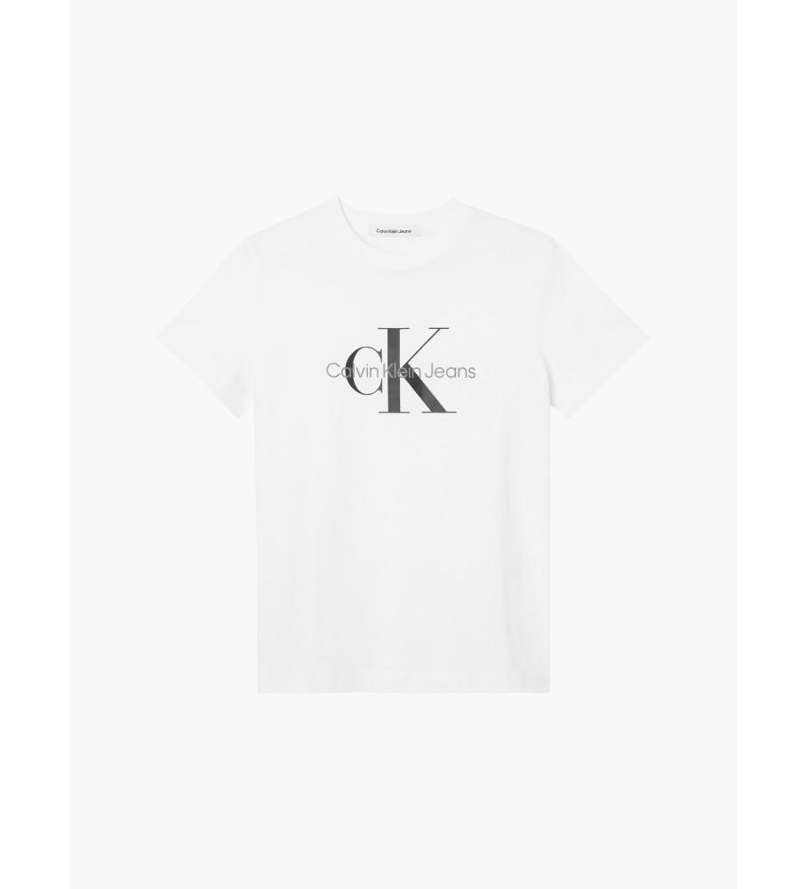 Camiseta Calvin Klein Jeans Plus Size Monograma branca