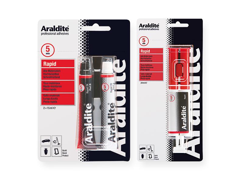 Araldite Zweikomponentenkleber Rapid 2 Tuben à 15 ml Zweikomponenten Klebstoff