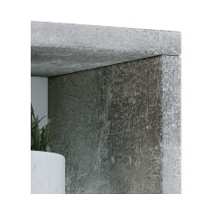 CD-DVD-Regal RASATO XL - Beton-Optik - 152 cm hoch