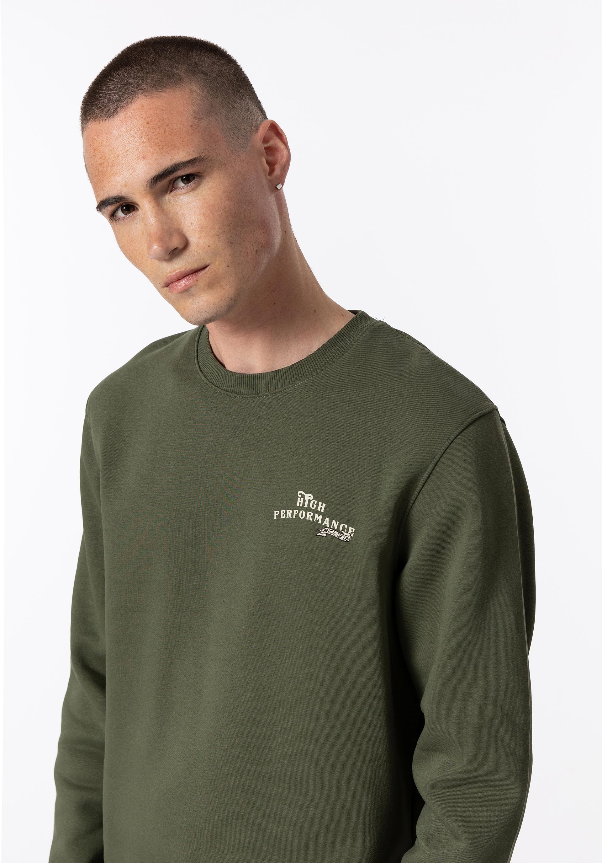Sweatshirt com Estampado e Bordado Frontal