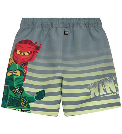 LEGO® Ninjago Badeshorts - LwAgan 305 - Hellgrün m. Print