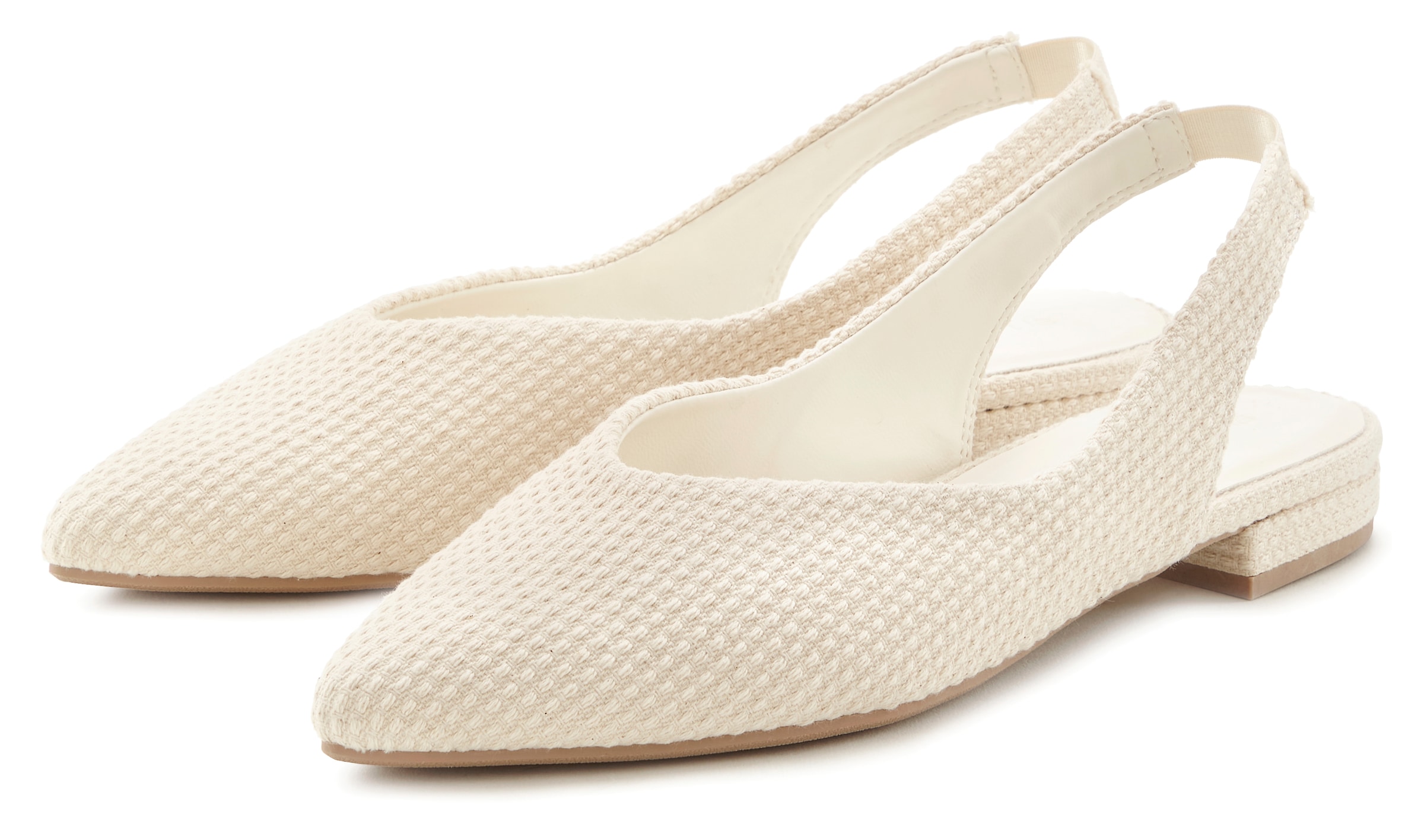 LASCANA Ballerina »Sling-Ballerina, Sandale,«  mit elastischem Riemchen aus Textil VEGAN