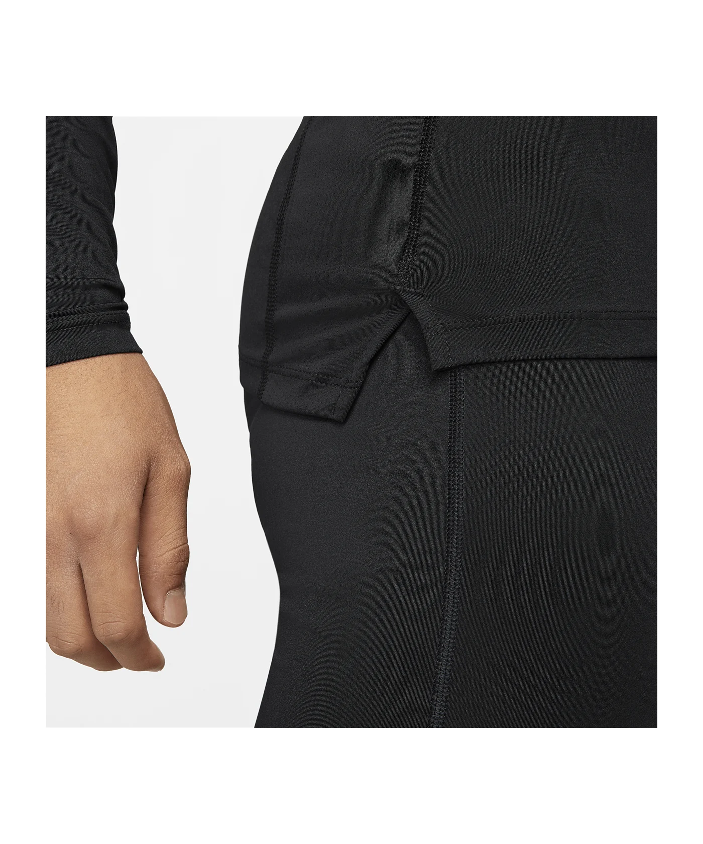 Nike Pro Mock langarm Training Schwarz F010