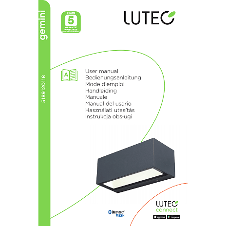 Lutec Gemini udendørslampe