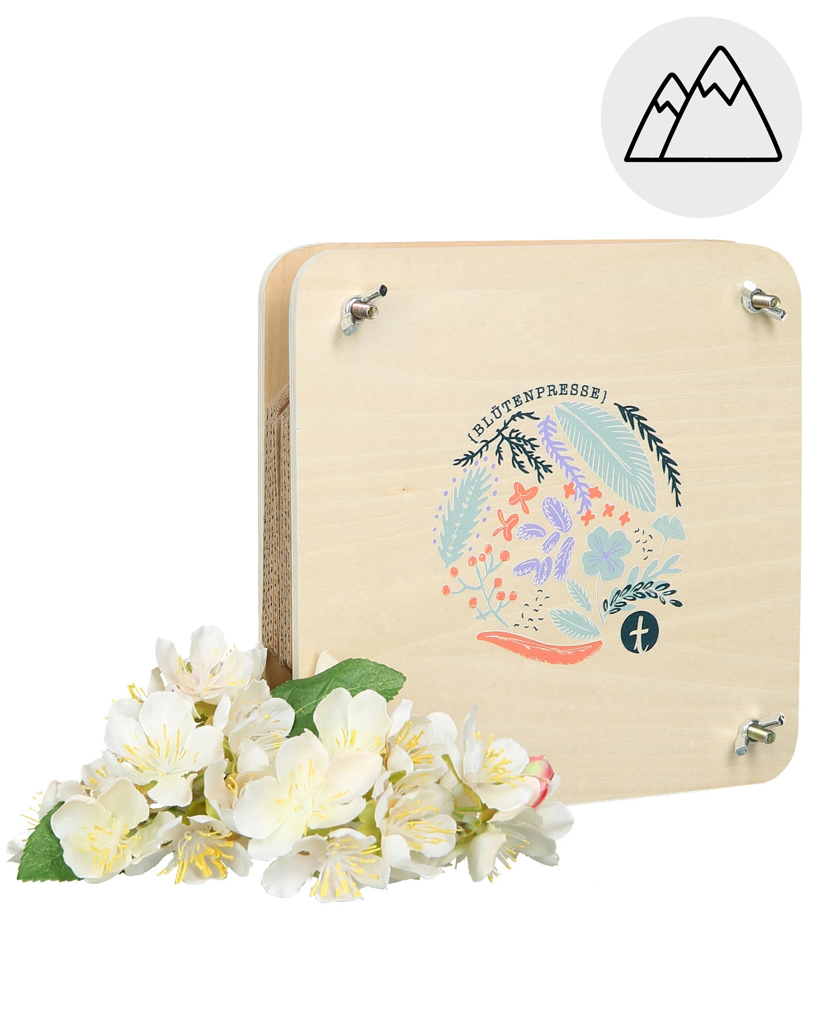 Blütenpresse FLORA 22-teilig aus Holz
