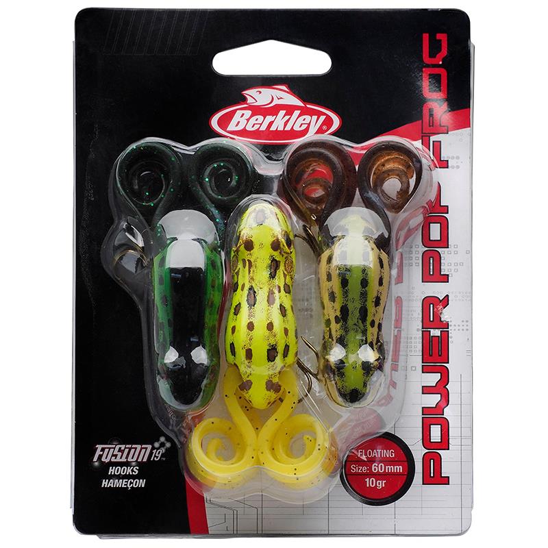 Kit Leurres Souples Berkley Power Pop Frog - Par 3