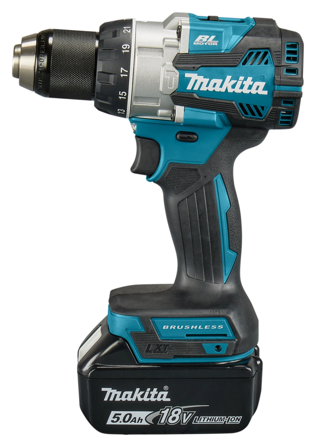 Makita DHP489RTJ LXT 18 V Li-ion accu klopboor- /schroefmachine set (2x 5,0Ah)  in Mbox