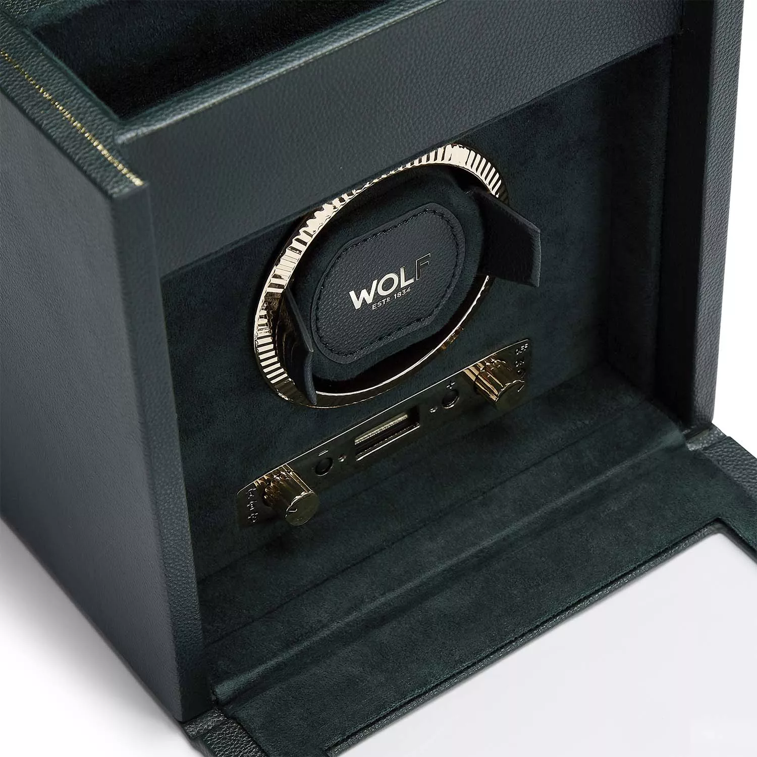 Wolf British Racing Green Watch Winder 1 ur Grøn Imiteret Læder 792141
