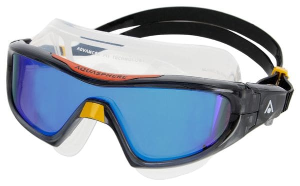 Masque de Natation Aquasphere Vista Pro Noir - Verres Miroir Bleu