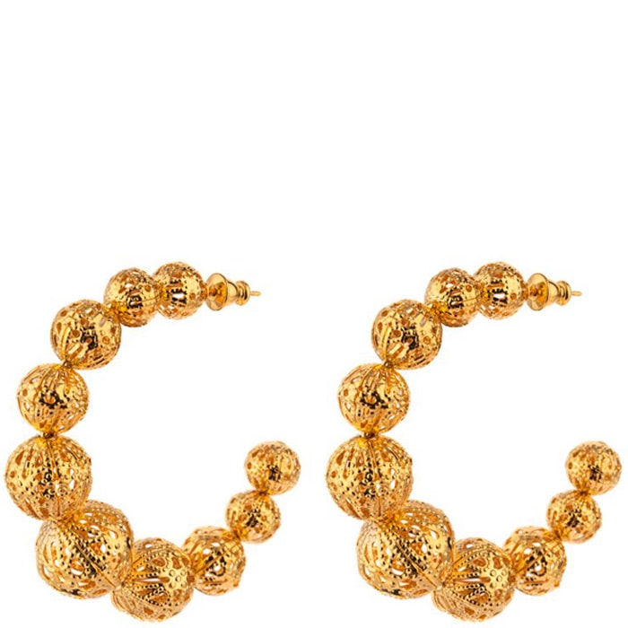 Boucles d'oreilles Trinidad - 10 boules - Laiton doré à l'or fin