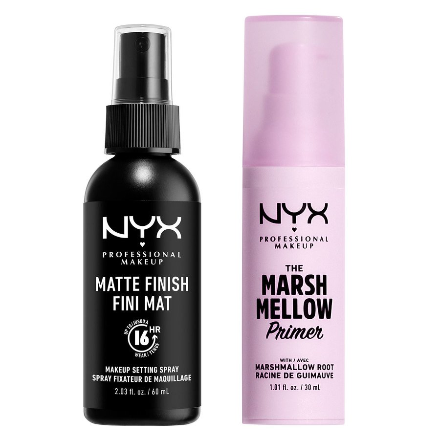 NYX Professional Makeup Prep & Set Duo Setting Spray Matte Finish + Marshmellow Primer