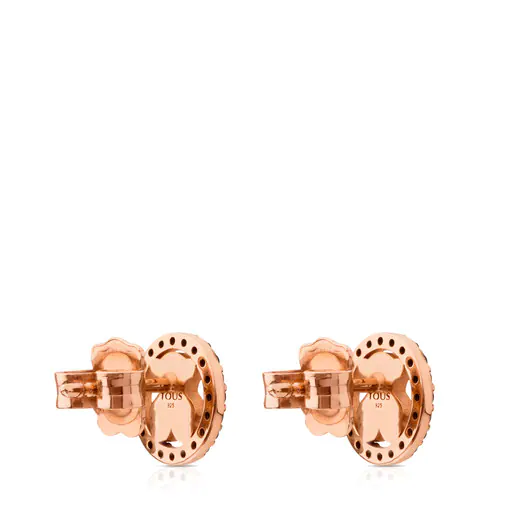 Brincos Camille com banho de ouro rosa 18k sobre prata e espinélio.