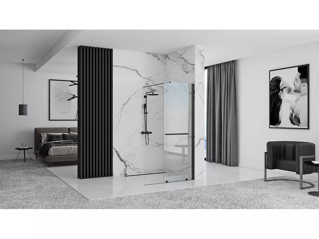 Paroi De Douche Rea Cortis 120 Black