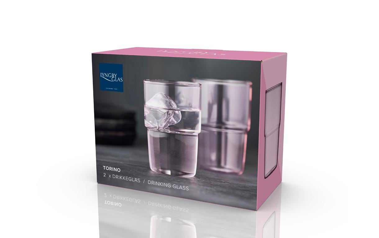 Trinkglas Torino Pink, 2 Stück, 40 clFarbige Gläser für den täglichen Gebrauch