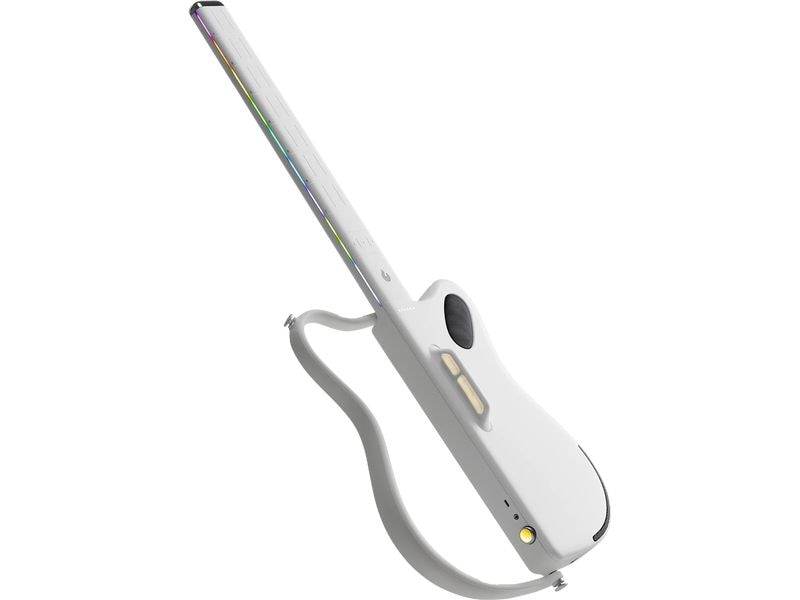 LAVA MUSIC E-Gitarre Genie weiss Sample-basierte saitenlose Smart-Gitarre
