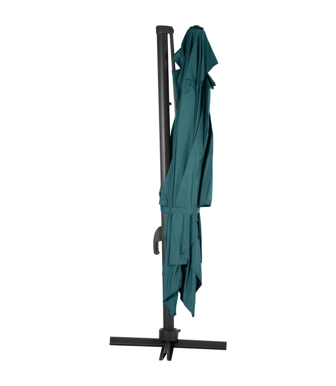 Parasol déporté rectangulaire Eléa - Inclinable - L. 420 x l. 300 cm - Bleu Canard