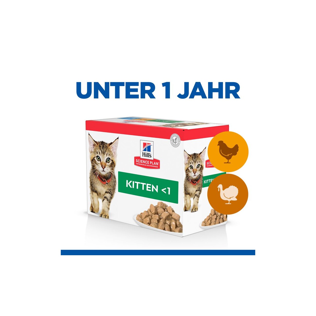 Hill's Science Plan Kitten Multipack Truthahn und Huhn 12x85 g