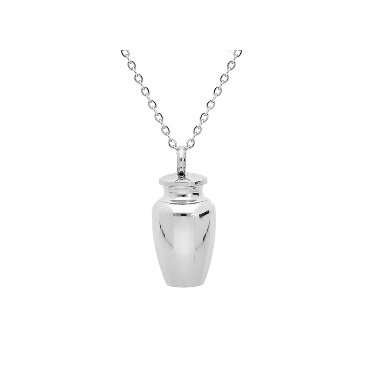 Collier acier - Pendentif urne