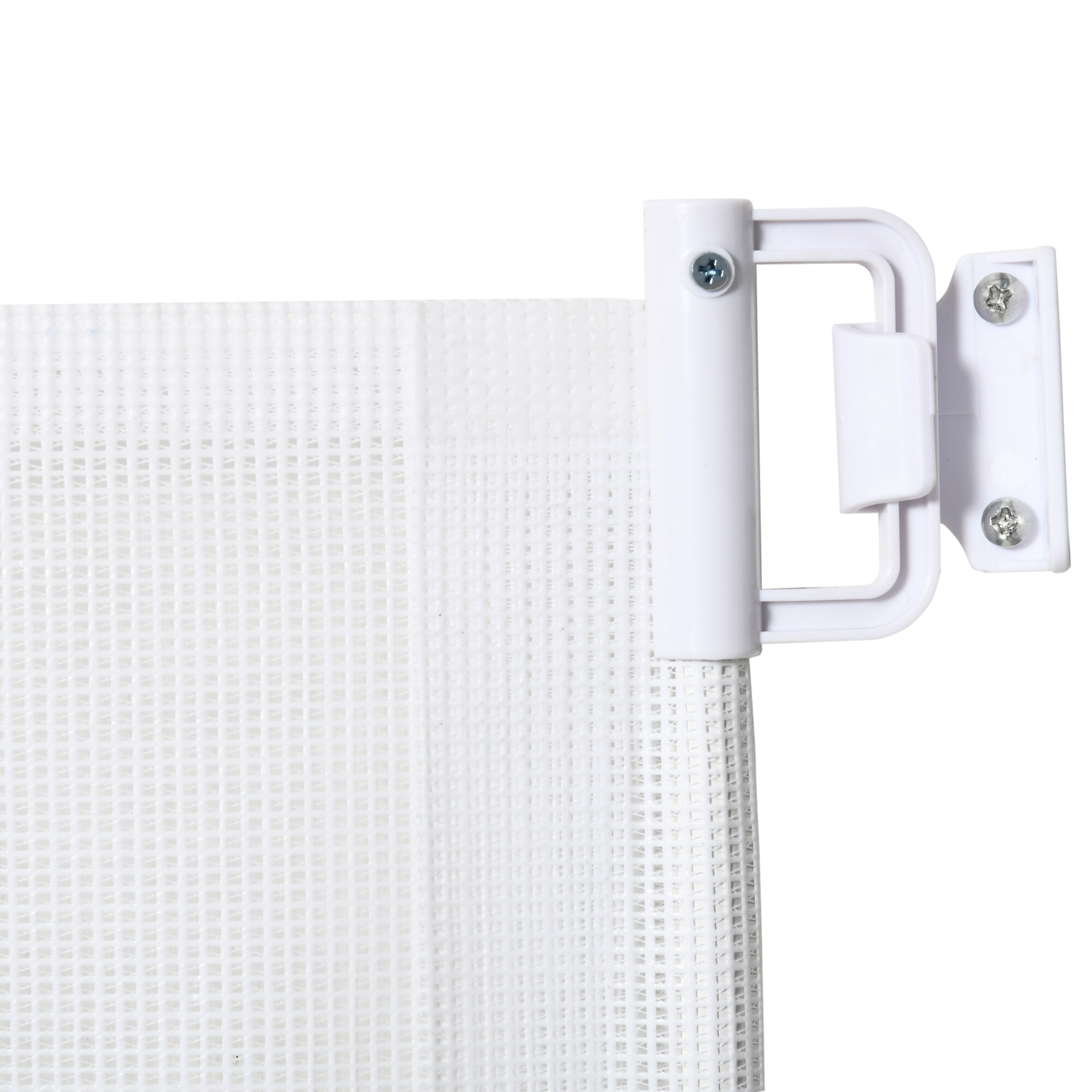 PawHut Hunde-Trennwand mit automatischer Aufrollenfunktion weiß 115L x 5,5B x 82,5H cm