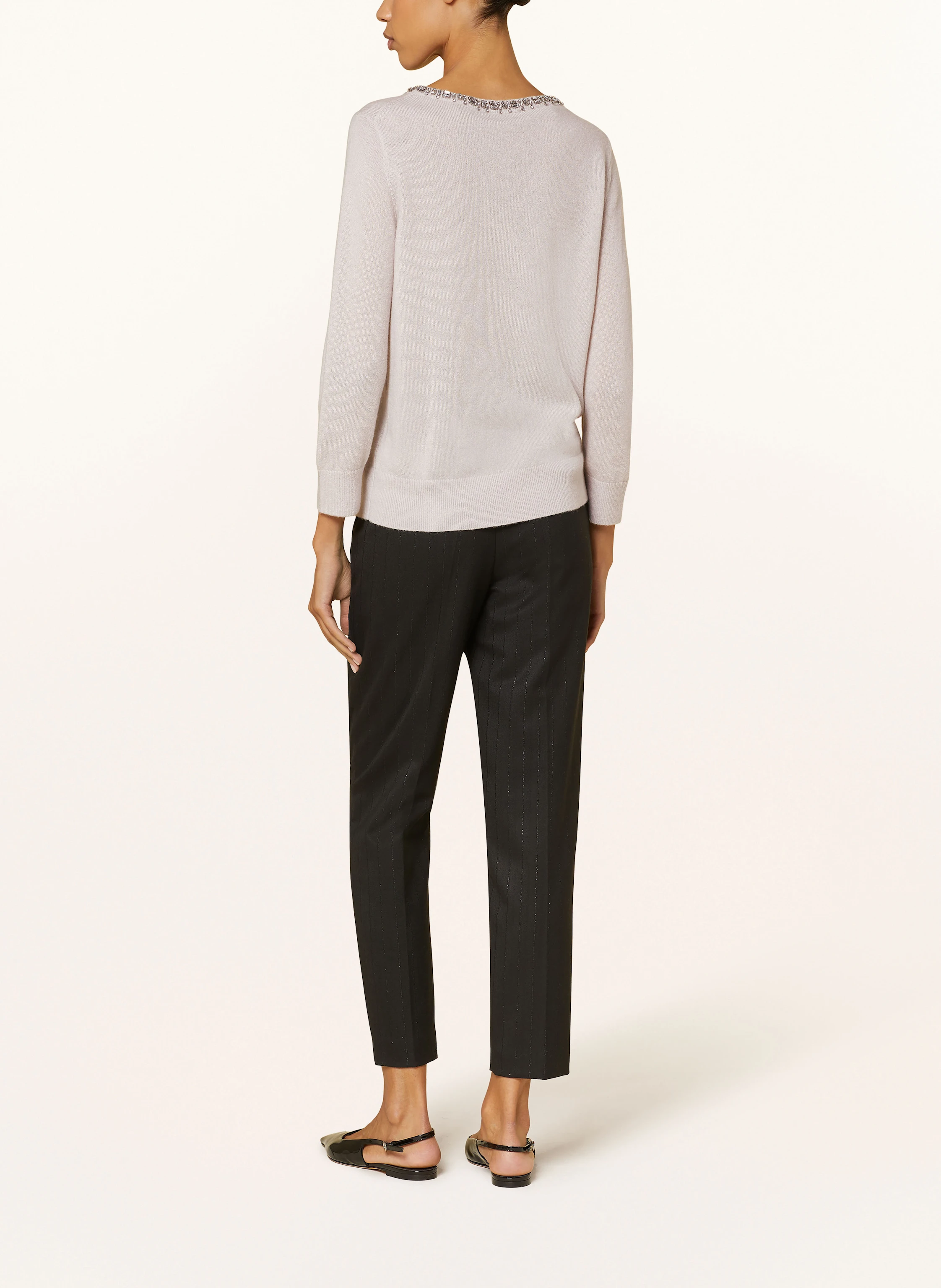 LUISA CERANO Pullover mit Schmucksteinen
