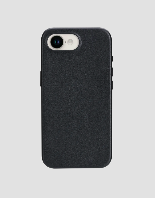 iPhone 16e MagSafe Echtleder Hardcase Hülle Roskilde Recycled (ROE4GTBL6543) - Schwarz