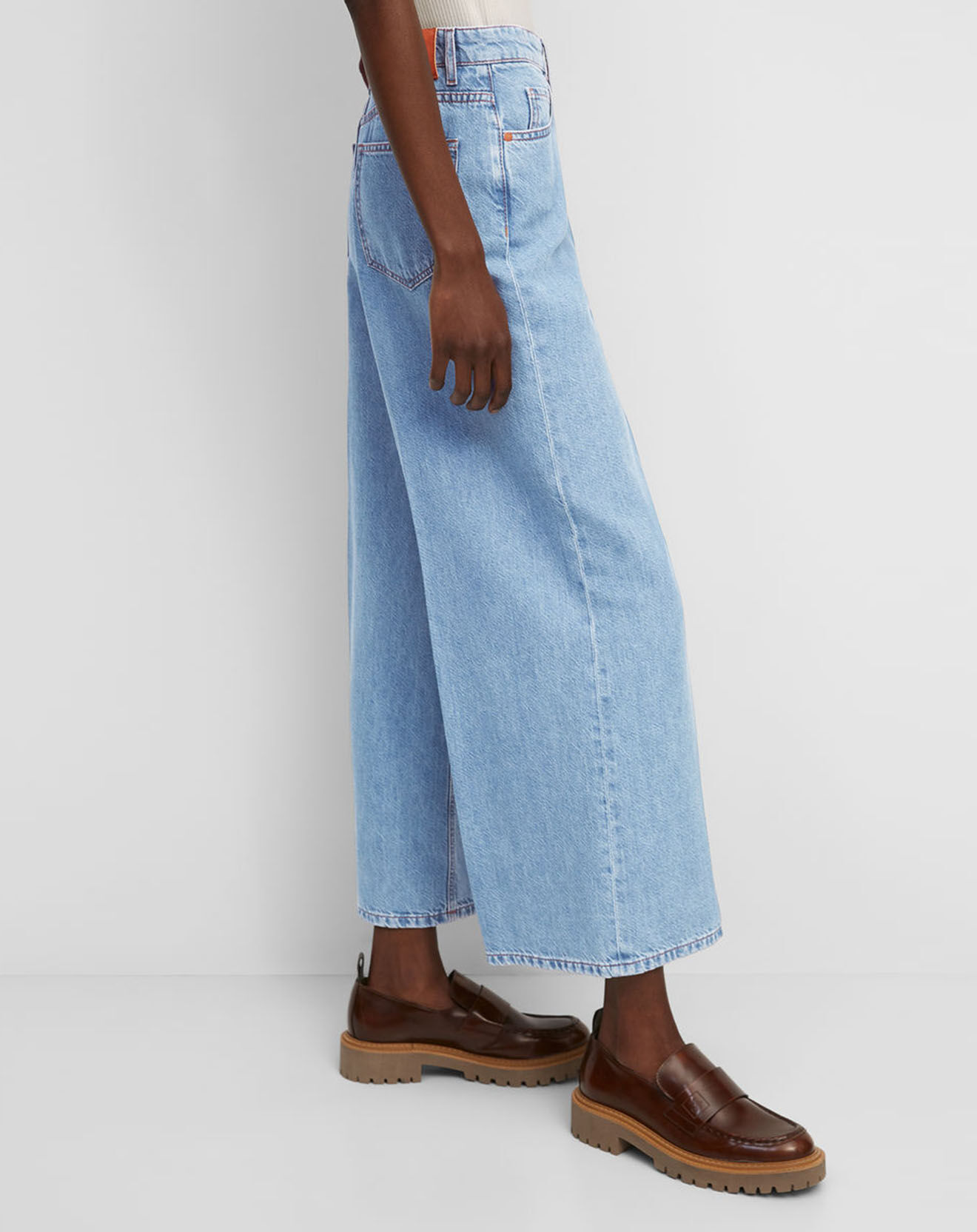 Marc O'Polo Jupe-Culotte en Jean Cropped bleu clair