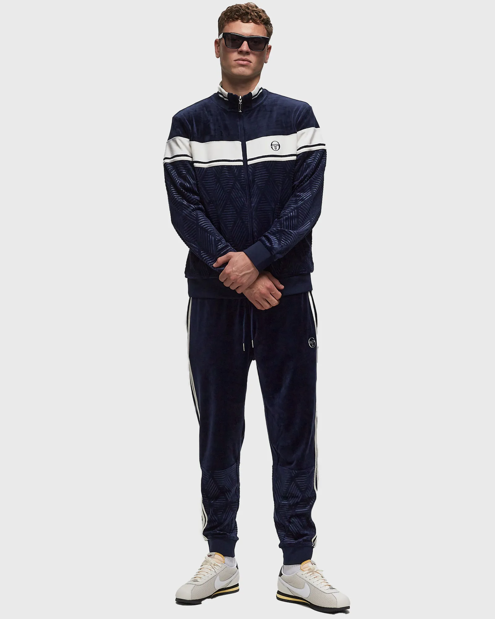 Sergio Tacchini DEBOSSED DAMARINDO VELOUR TRACKSUIT