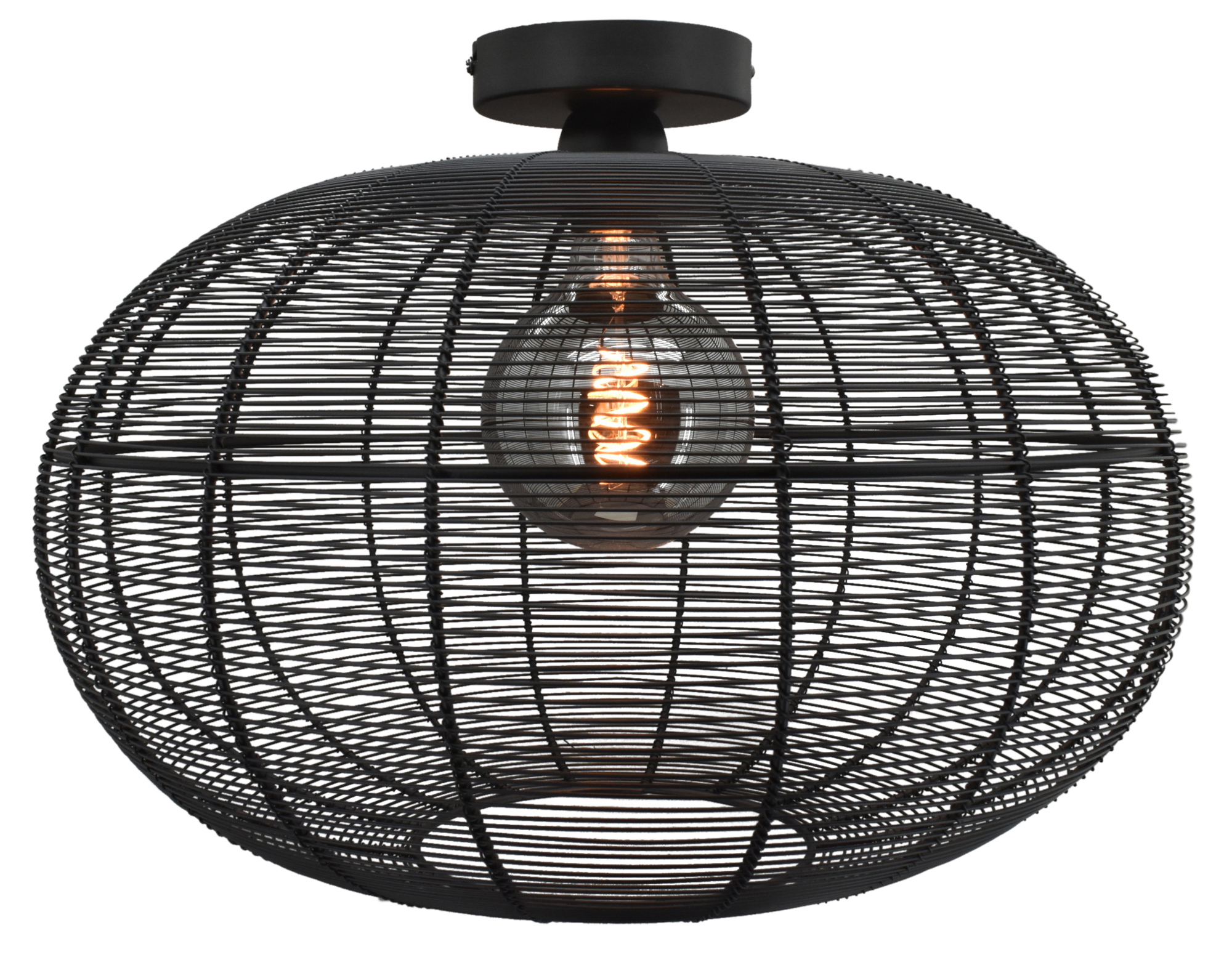 Plafonniere Alto zwart large Ø 50 cm, H 36 cm