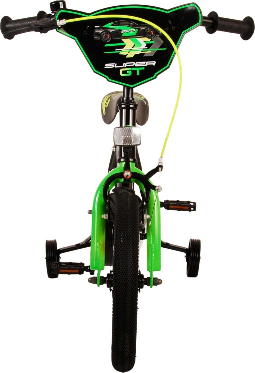 Volare - Børnecykel Med Støttehjul - 14'' - Super Gt - Grøn