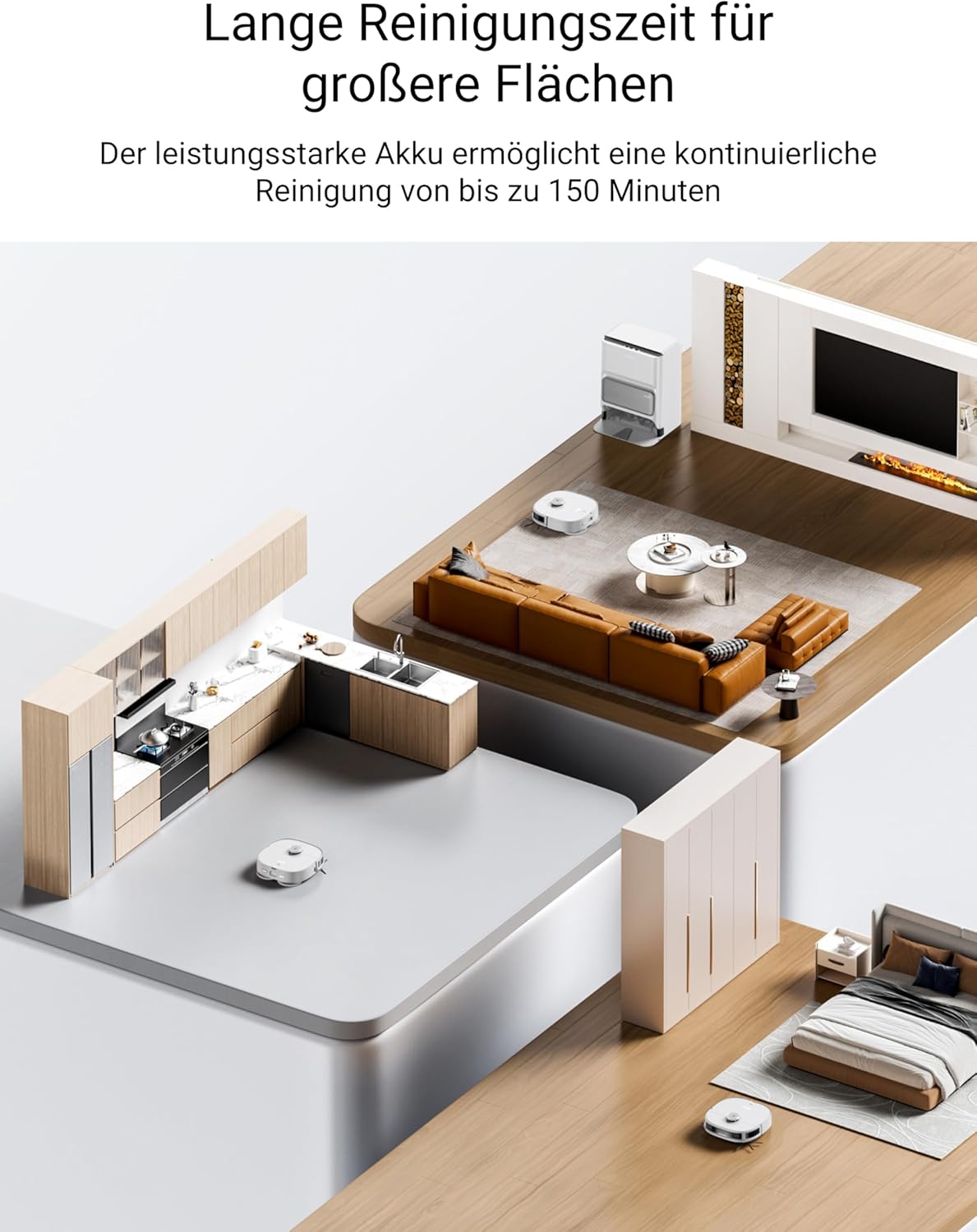 Eureka J12 Ultra Roboterstaubsauger mit Wischfunktion (Selbstentleerung, Wasch- und Trocknung), 5000Pa Saugkraft, Rotierende Wischfunktion, Dual-LiDAR Navigation, 3D KI-Hindernisvermeidung