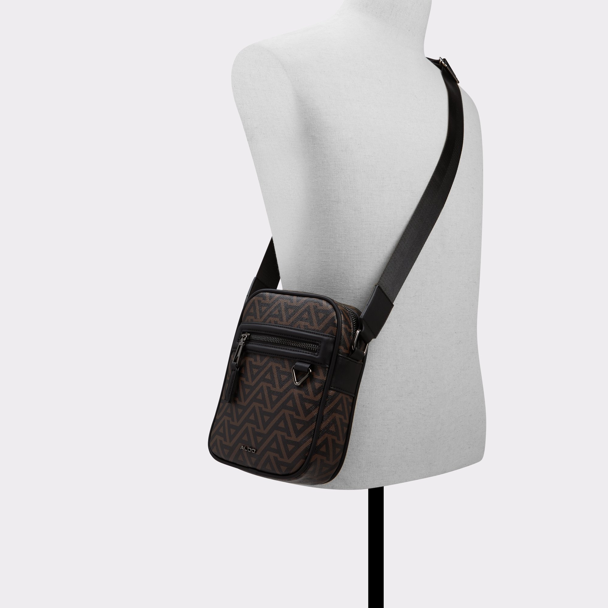Iike Brown Synthetic Mixed Material Men Bags & Wallets